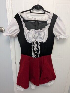 Little Red Riding Hood Halloween Costume Adult Women 2 piece